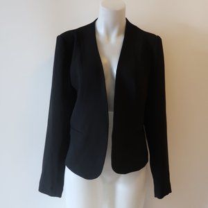 AQUA BLACK OPEN BLAZER SZ L *